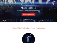 Tablet Screenshot of miamipartydj.com